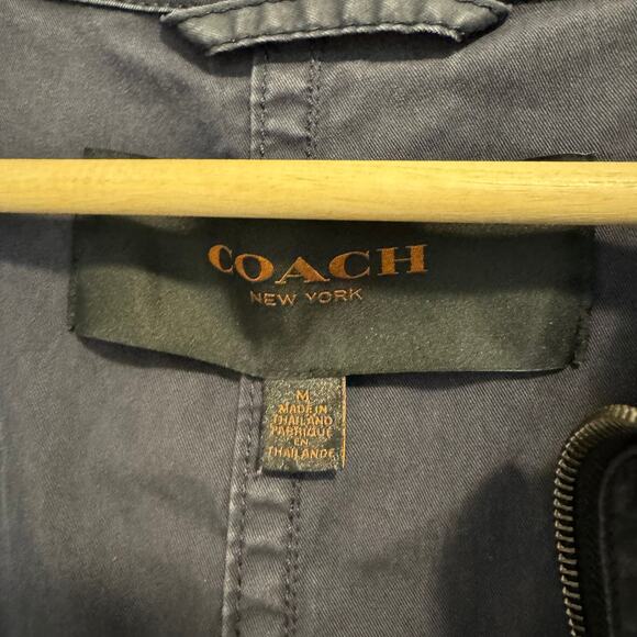 COACH Lightweight Two-Toned Blue Black Jacket size Medium - Picture 2 of 7
